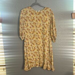 Faithful the brand puff sleeve mini dress flower print